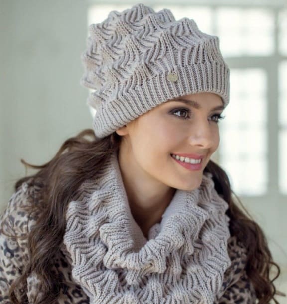 Шапка Landre Elize из серых ниток